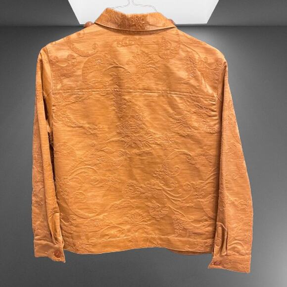 🎉HP!🎉Coldwater Creek Honey Brown Turkish Fabric Jacket (size PL) - Picture 4 of 8